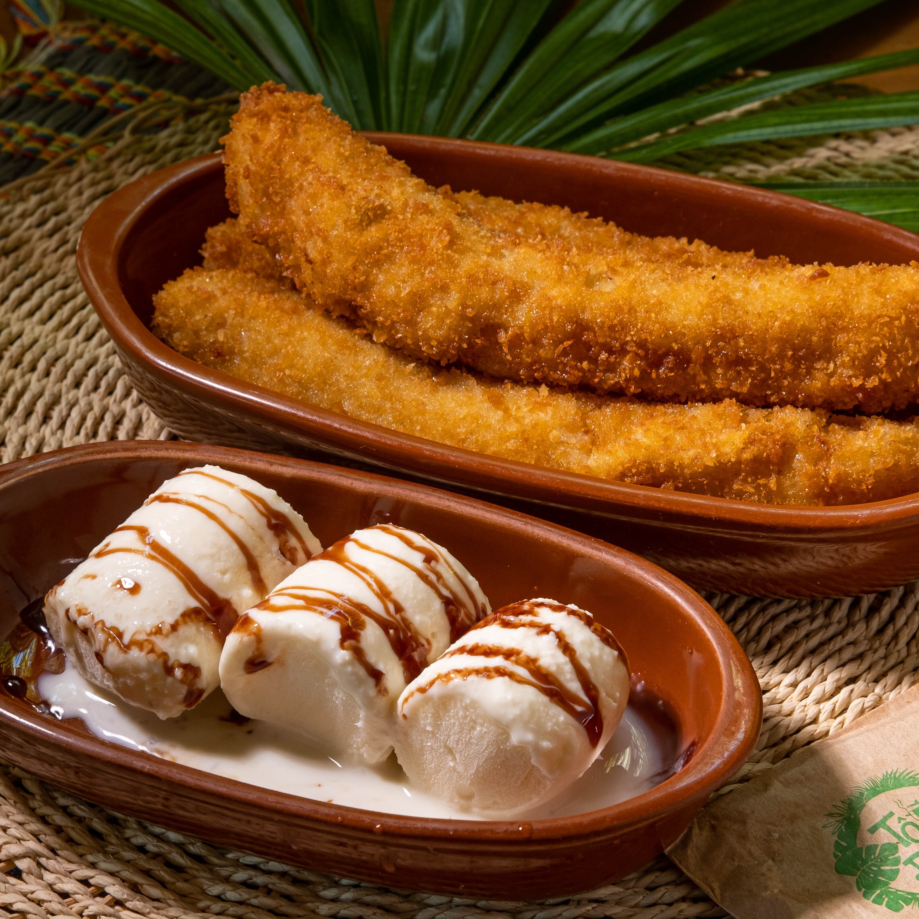 Banana à milanesa c/ sorvete