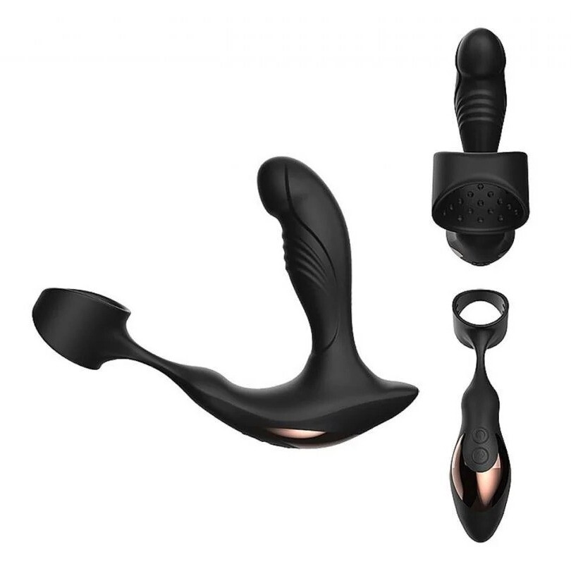 🔥 Massageador de Próstata com Anel Peniano – Duplo Prazer Masculino!