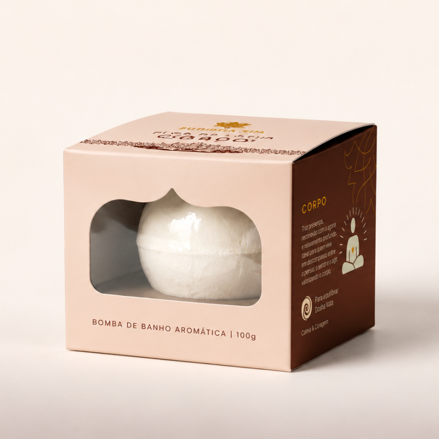 Bomba de Banho Aromática Flor de Lótus Corpo 100g