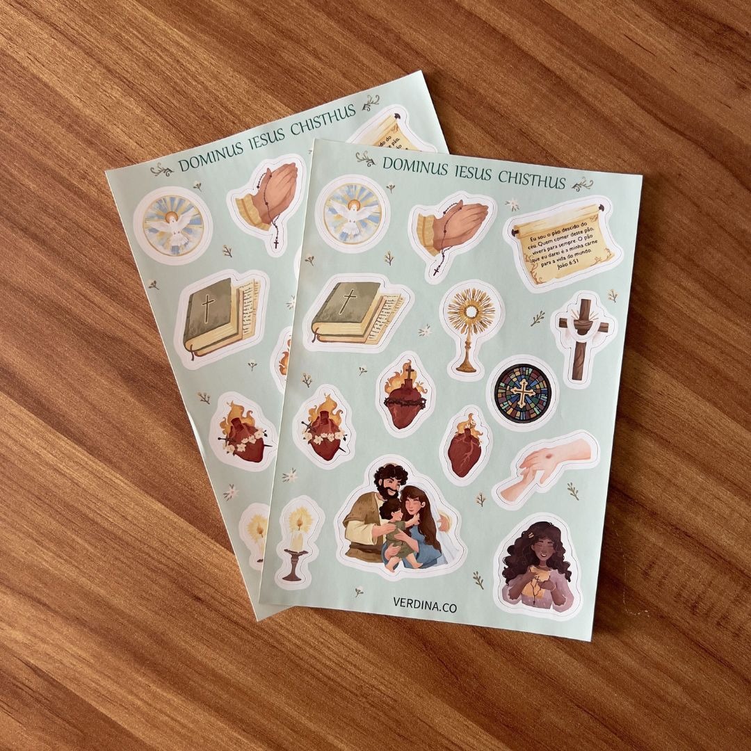 1 Cartelas De Adesivo Dominus Iesus Christus - Sticker